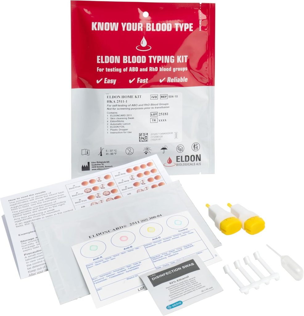 Eldoncard Blood Type Test — At-Home Kit