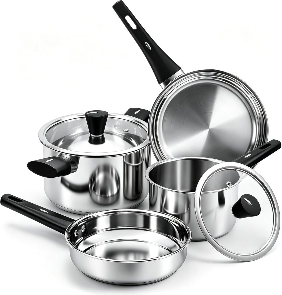Budget Pick: 6-Piece Stainless Steel Cookware Set
